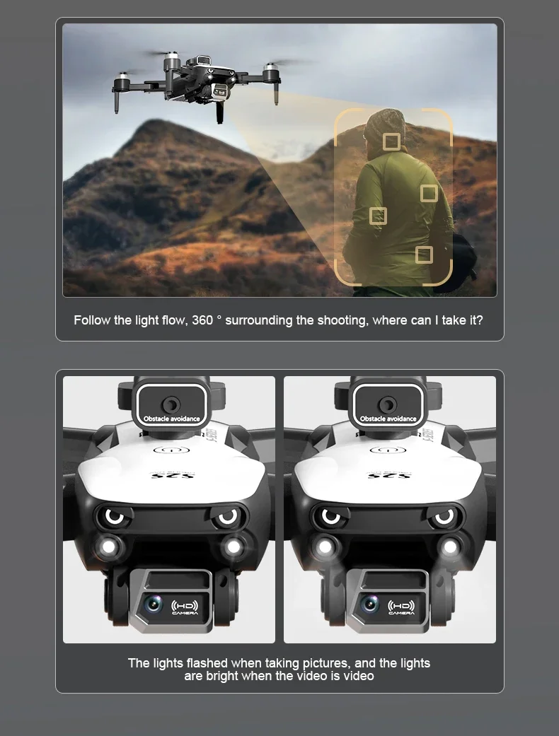 S2S Mini Drone 4k 8K HD Camera Obstacle Avoidance Aerial Photography Brushless Motor Foldable Rc Quadcopter Kid Toy S2S Mini Drone 4k 8K HD Camera Obstacle Avoidance Aerial Photography Brushless Motor Foldable Rc Quadcopter Kid Toy
