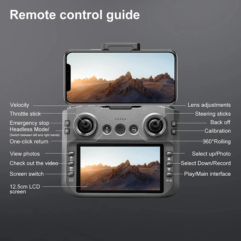 Xiaomi S156 Drone GPS 8K Professional HD 360° Dual Camera Screen Remote Control Brushless Motors Obstacle Avoidance Quadcopter