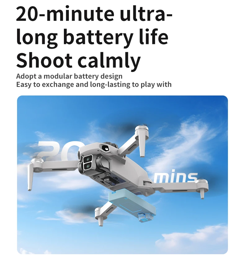 New L106-1 MAX GPS 8K Camera With LCD Screen Remote Drone Brushless Motor 2.4Ghz 5G Wifi Connected Portable Mini RC Quadcopter