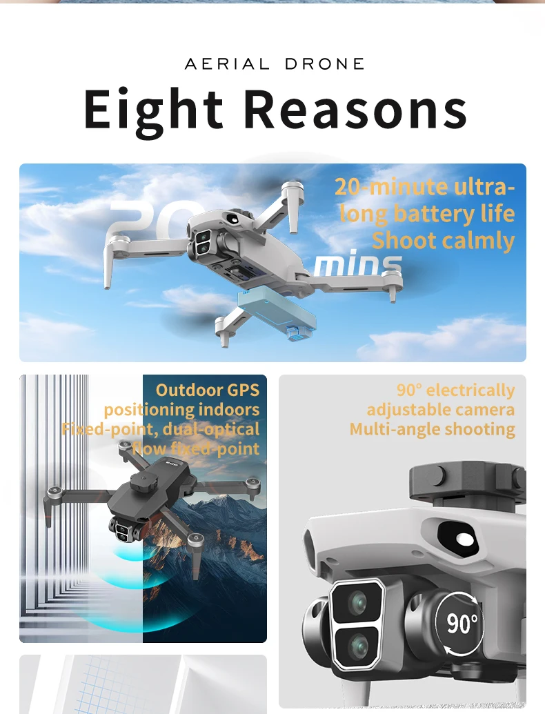 New L106-1 MAX GPS 8K Camera With LCD Screen Remote Drone Brushless Motor 2.4Ghz 5G Wifi Connected Portable Mini RC Quadcopter