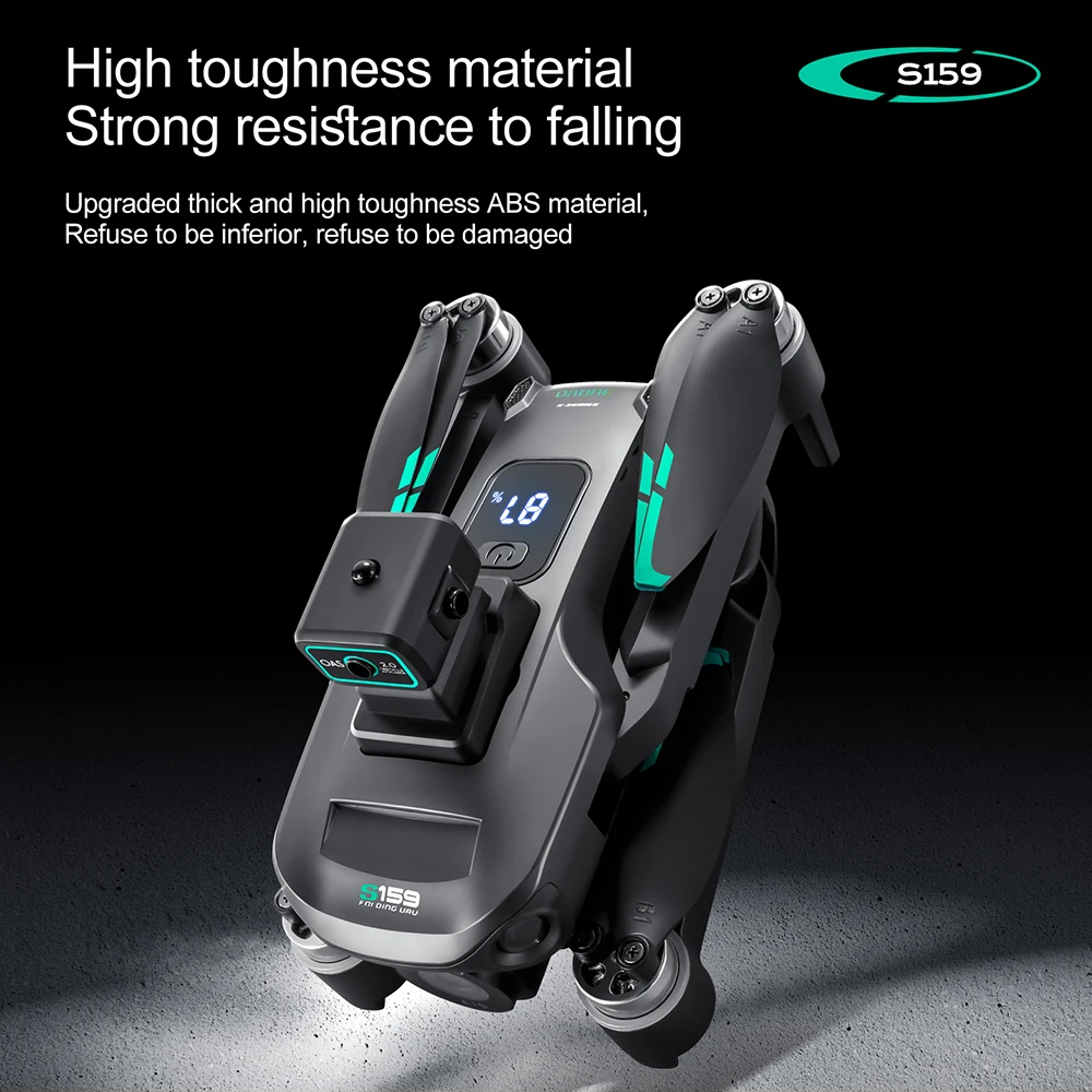 S159 GPS Drone Professional 360°Obstacle Avoidance Brushless 8K HD Dual Camera With Screen 5G WIFI Dron Toy Foldable Quadcopter