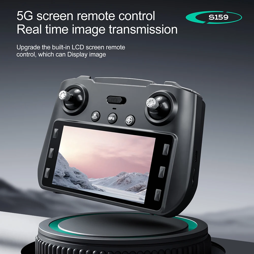 S159 GPS Drone Professional 360°Obstacle Avoidance Brushless 8K HD Dual Camera With Screen 5G WIFI Dron Toy Foldable Quadcopter
