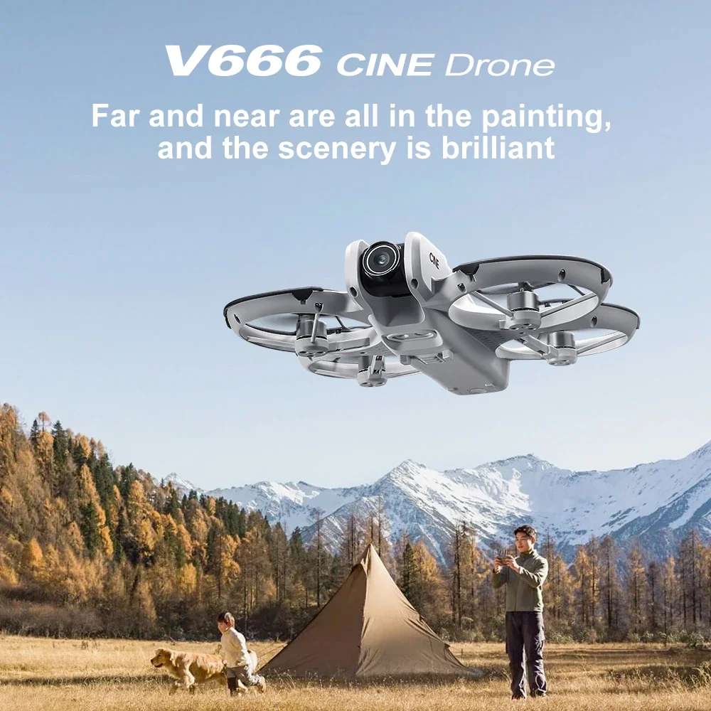 New V666 Drone 8K Camera RC Screen Obstacle Avoidance Brushless Motor Altitude Headless Mode RC Quadcopter UAV Toys