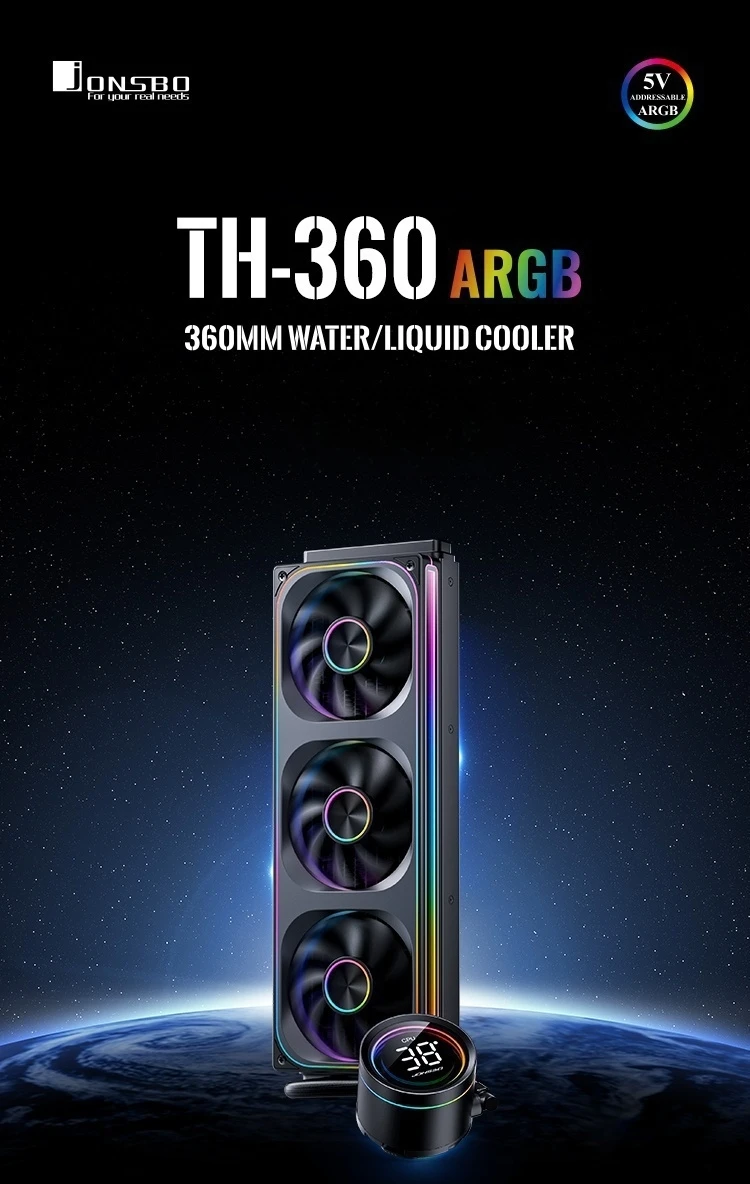 Jonsbo TH-360 AIO CPU Liquid Cooling Integrated Water-cooled Radiator TH-240 PC Water Cooler LGA1700 1851 1200 115X AM4 AM5