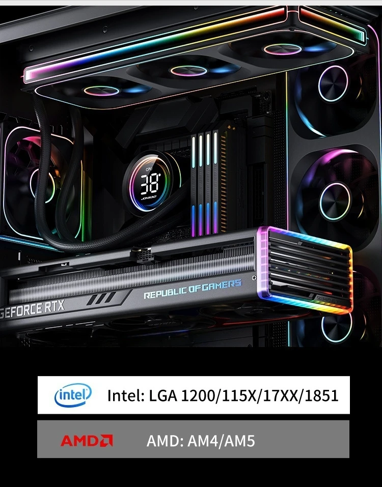 Jonsbo TH-360 AIO CPU Liquid Cooling Integrated Water-cooled Radiator TH-240 PC Water Cooler LGA1700 1851 1200 115X AM4 AM5