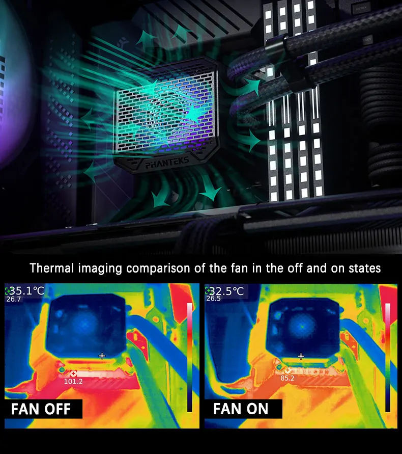 PHANTEKS GLACIER ONE 360 M25 G2 360mm All-in-One Liquid CPU Cooler BOS|VRM|RAM Assisted Cooling Support LGA1700/1851 AMD AM4/AM5