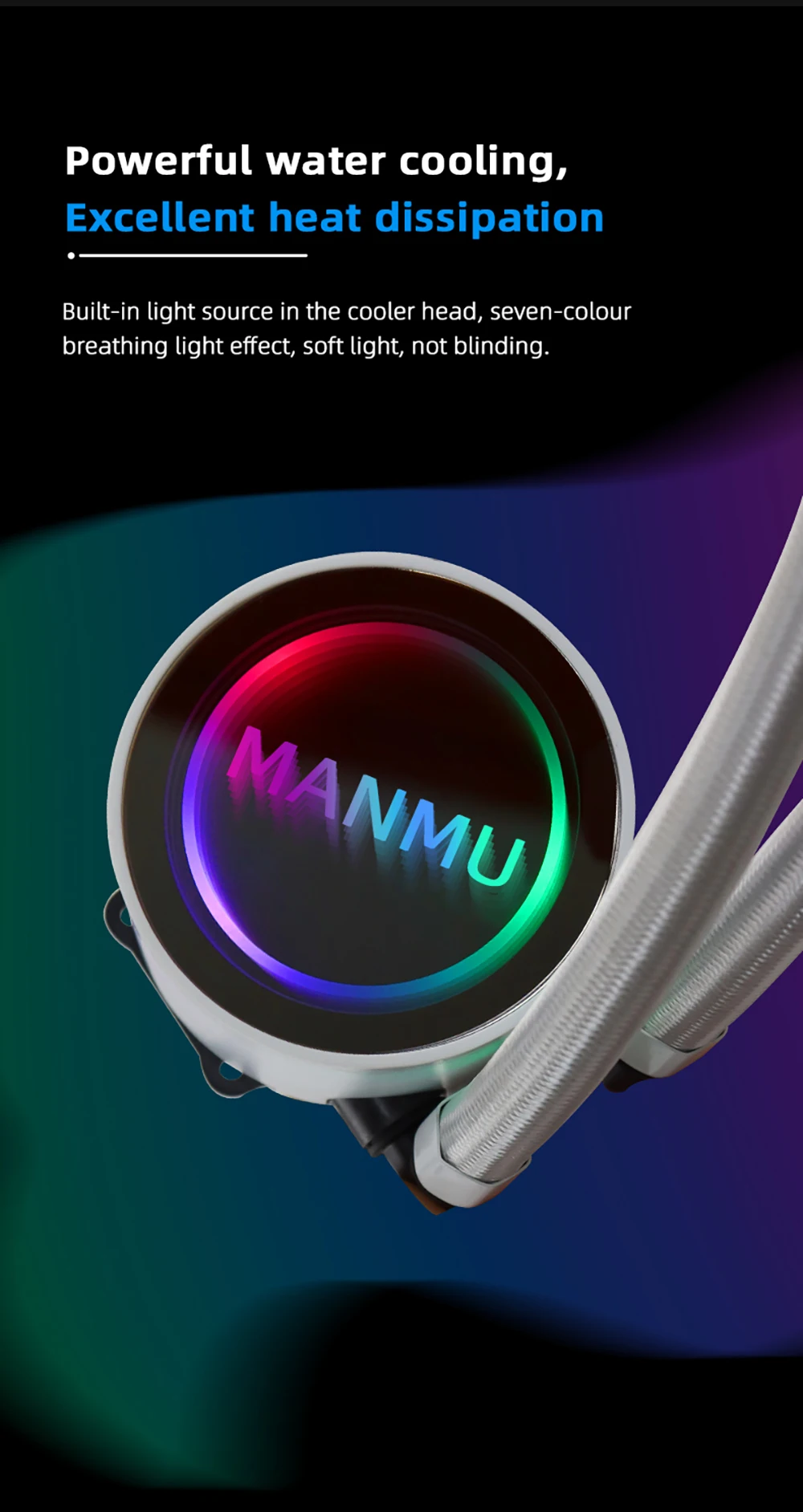 MANMU PC Water Cooling Processor Cooler 4PIN Cpu Water Cooling Heatsink Liquid Cooling Pc 360mm Fan Radiator for inter LGA1700 1