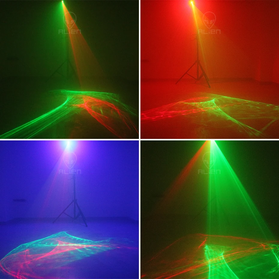 ALIEN RGB Mini DJ Disco Laser Light Projector USB Rechargeable LED UV Sound Strobe Stage Effect Wedding Xmas Holiday Party Lamp