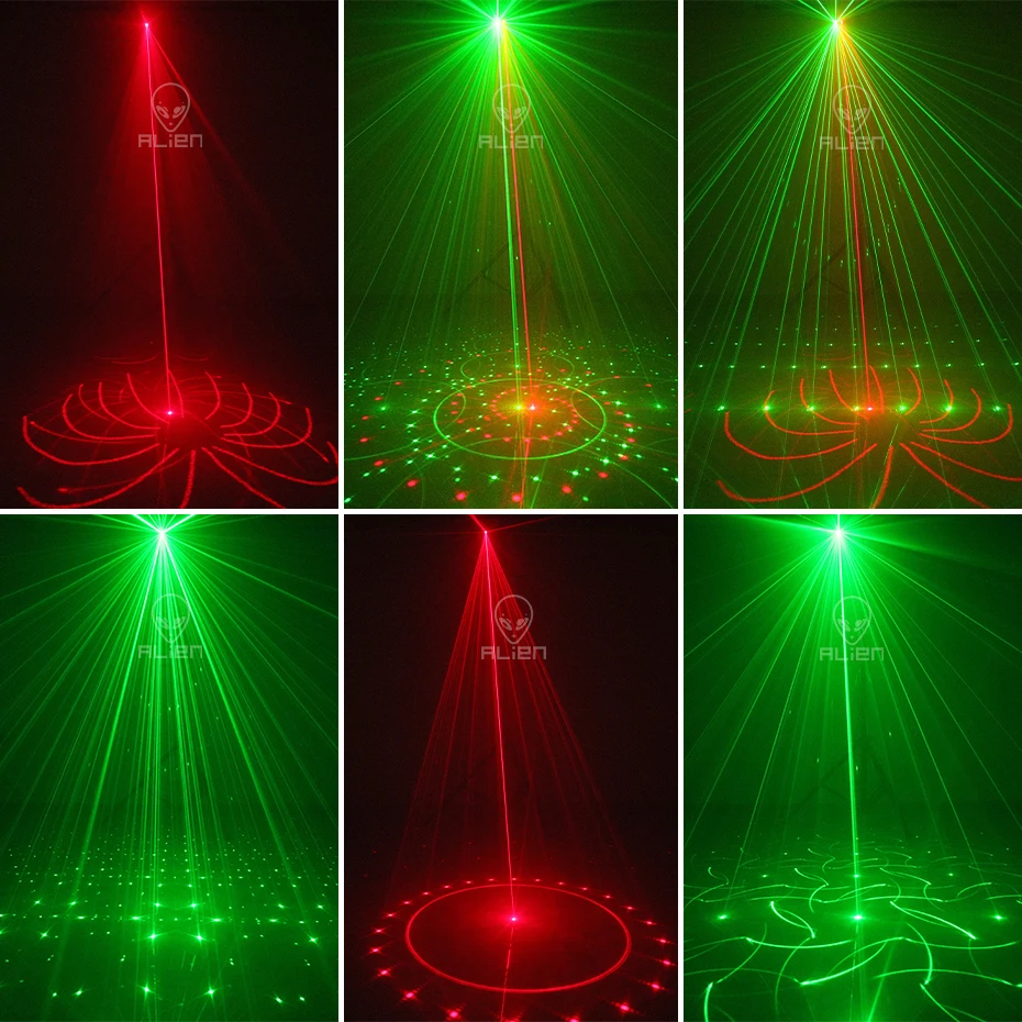 ALIEN RGB Mini DJ Disco Laser Light Projector USB Rechargeable LED UV Sound Strobe Stage Effect Wedding Xmas Holiday Party Lamp