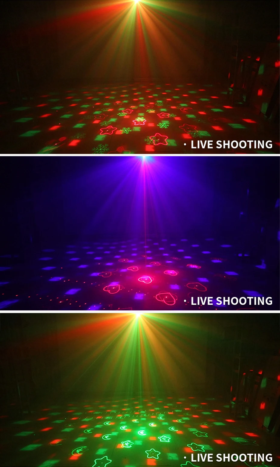 ALIEN RGB Mini DJ Disco Laser Light Projector USB Rechargeable LED UV Sound Strobe Stage Effect Wedding Xmas Holiday Party Lamp