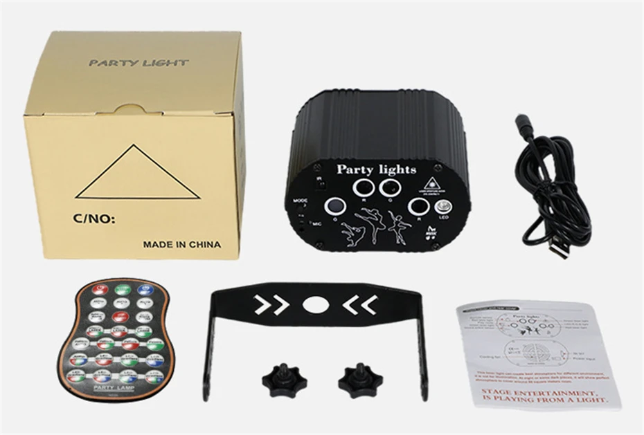 ALIEN RGB Mini DJ Disco Laser Light Projector USB Rechargeable LED UV Sound Strobe Stage Effect Wedding Xmas Holiday Party Lamp