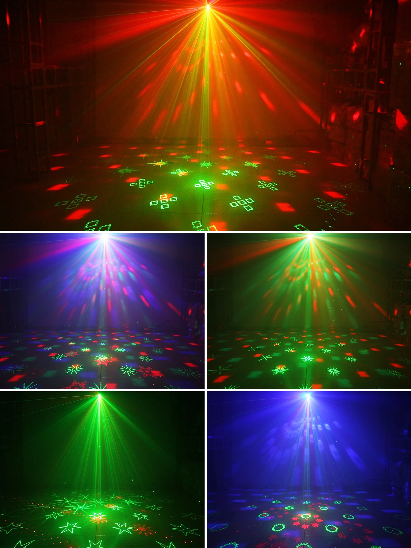 ALIEN RGB Mini DJ Disco Laser Light Projector USB Rechargeable LED UV Sound Strobe Stage Effect Wedding Xmas Holiday Party Lamp