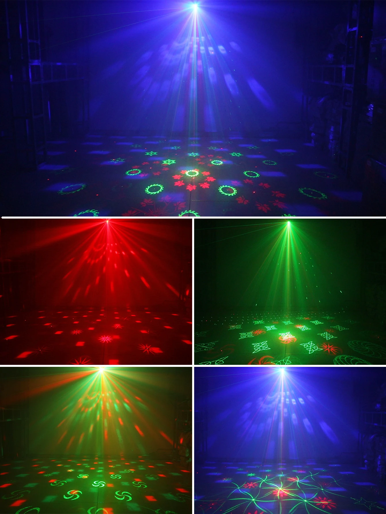 ALIEN RGB Mini DJ Disco Laser Light Projector USB Rechargeable LED UV Sound Strobe Stage Effect Wedding Xmas Holiday Party Lamp