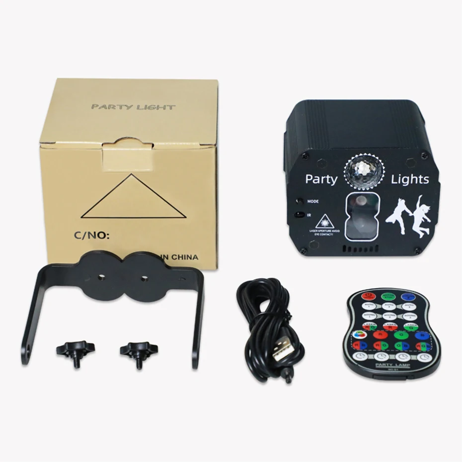 ALIEN RGB Mini DJ Disco Laser Light Projector USB Rechargeable LED UV Sound Strobe Stage Effect Wedding Xmas Holiday Party Lamp