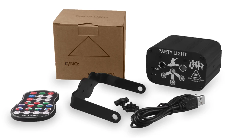 ALIEN RGB Mini DJ Disco Laser Light Projector USB Rechargeable LED UV Sound Strobe Stage Effect Wedding Xmas Holiday Party Lamp