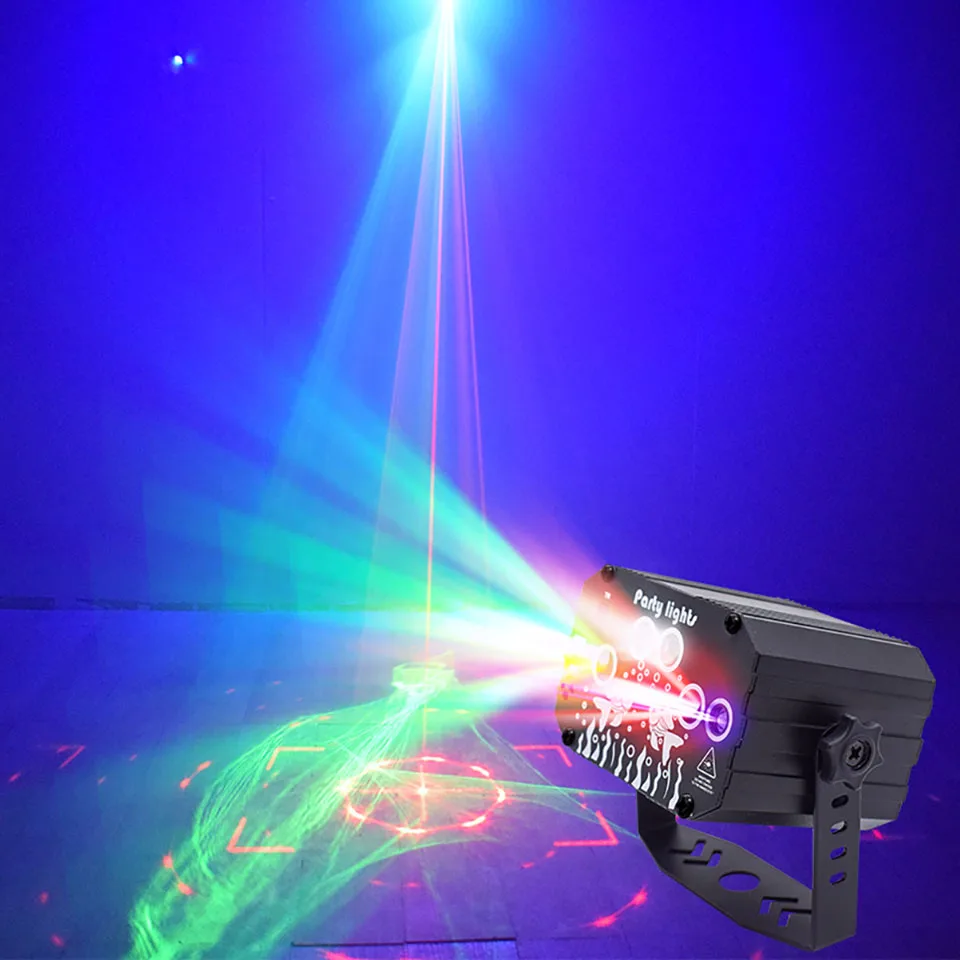R&G Laser Dream Aurora 60 Pattern Projector DJ Disco Light Party RGB LED Bar Dance Room Birthday Stage Effect USB Remote Control