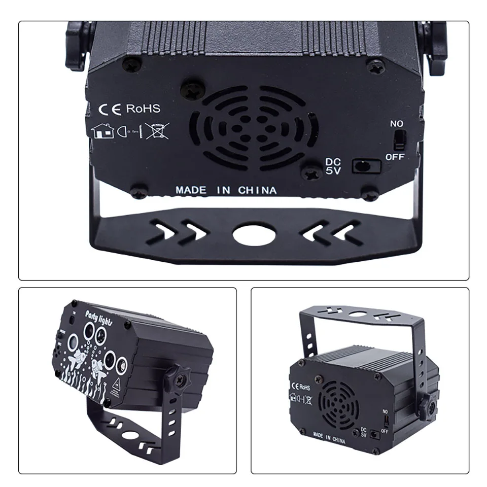 R&G Laser Dream Aurora 60 Pattern Projector DJ Disco Light Party RGB LED Bar Dance Room Birthday Stage Effect USB Remote Control