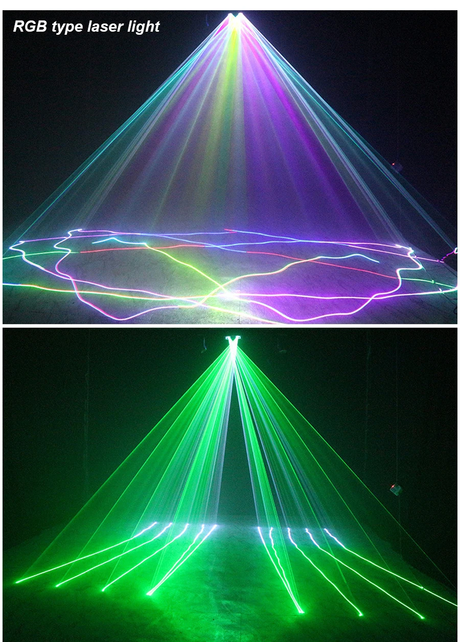 Disco Dual Lens RGB Beam Line Scanner Projector Laser Lamp Dmx512 Suitable for Disco Dj Party Wedding Bar Stage Light