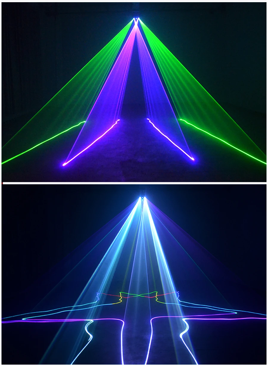 Disco Dual Lens RGB Beam Line Scanner Projector Laser Lamp Dmx512 Suitable for Disco Dj Party Wedding Bar Stage Light