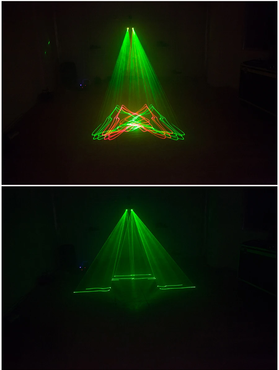 Disco Dual Lens RGB Beam Line Scanner Projector Laser Lamp Dmx512 Suitable for Disco Dj Party Wedding Bar Stage Light