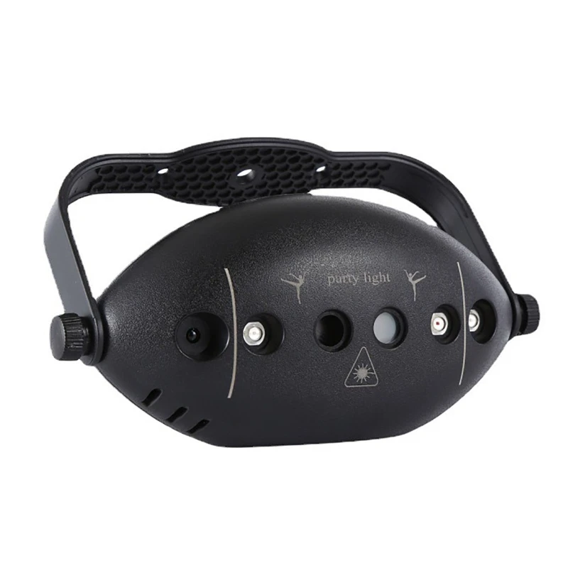 Stage DJ Party Laser Projector Disco Rugby Rechargeable USB Red Green Blue Strobe Lights Club Home Holiday Christmas Lights