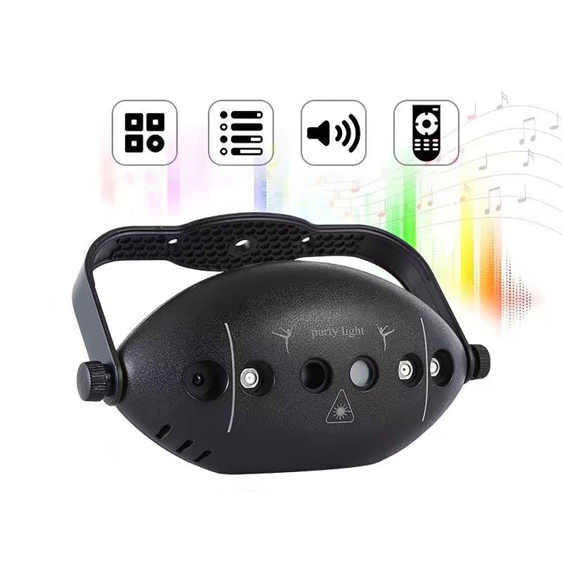 Stage DJ Party Laser Projector Disco Rugby Rechargeable USB Red Green Blue Strobe Lights Club Home Holiday Christmas Lights