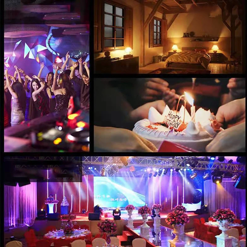 Stage DJ Party Laser Projector Disco Rugby Rechargeable USB Red Green Blue Strobe Lights Club Home Holiday Christmas Lights