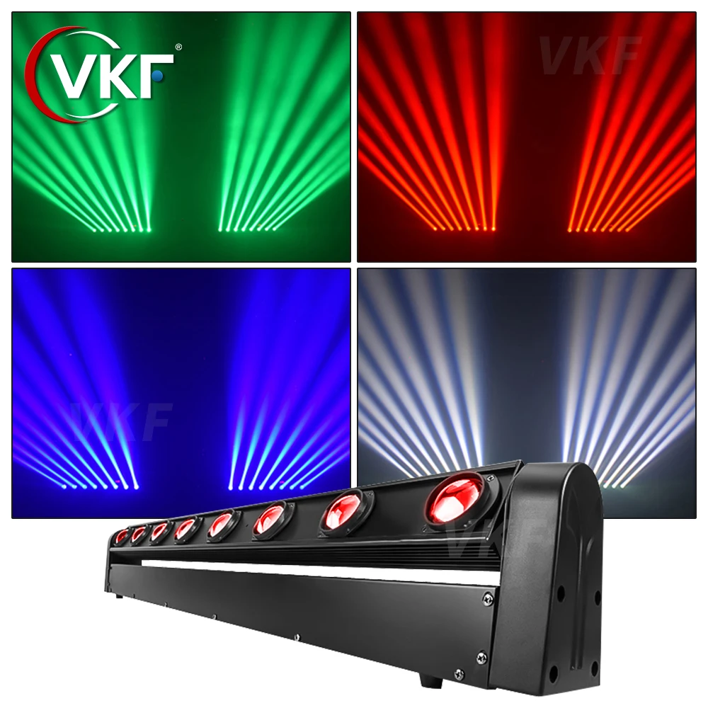 From EU 8X15W LED Bar Beam Moving Head Lights RGBW 4IN1 DMX512 Control Multicolor Stage Professional Lighting for DJ Disco