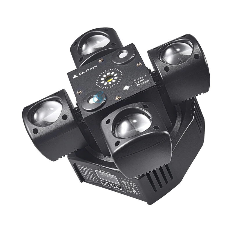 LED 48W Four Arms Moving Head Light Beam+Laser+Strobe 3in1 Stage Effect Disco DJ Lamps DMX For Party Bar Club