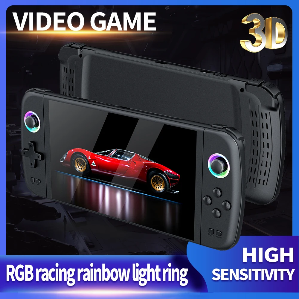 BOYHOM 2025 M27 Big Screen 7 inches display Handheld Game Player supports PSP etc30+simulators game rocker