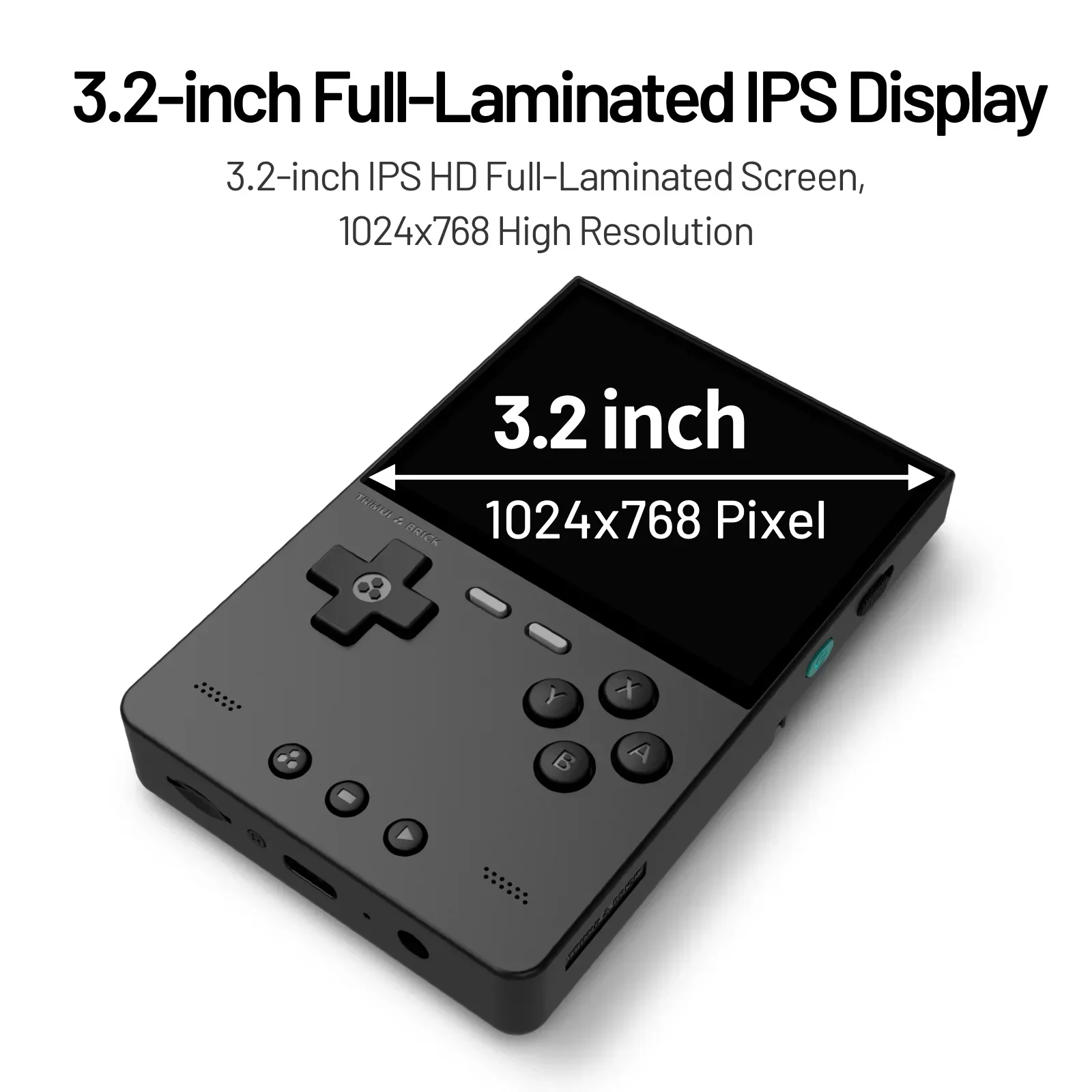 EAEY for TRIMUI BRICK Handheld Game Console 3.2'' IPS Screen A133P Linux System Trimui UI Metal Back Panel Key LED Lighting