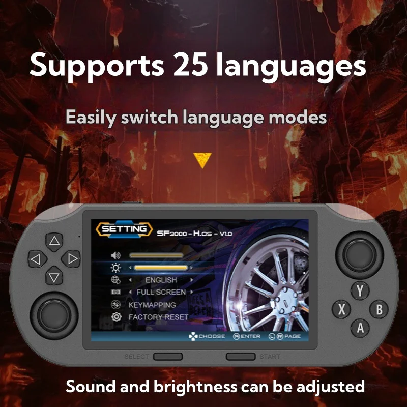 SF3000 Retro Handheld Video Game Console Linux System 4.5 Inch 854*480 IPS Screen 3000mAh Portable Pocket Video Player Games SF3000 Retro Handheld Video Game Console Linux System 4.5 Inch 854*480 IPS Screen 3000mAh Portable Pocket Video Player Games