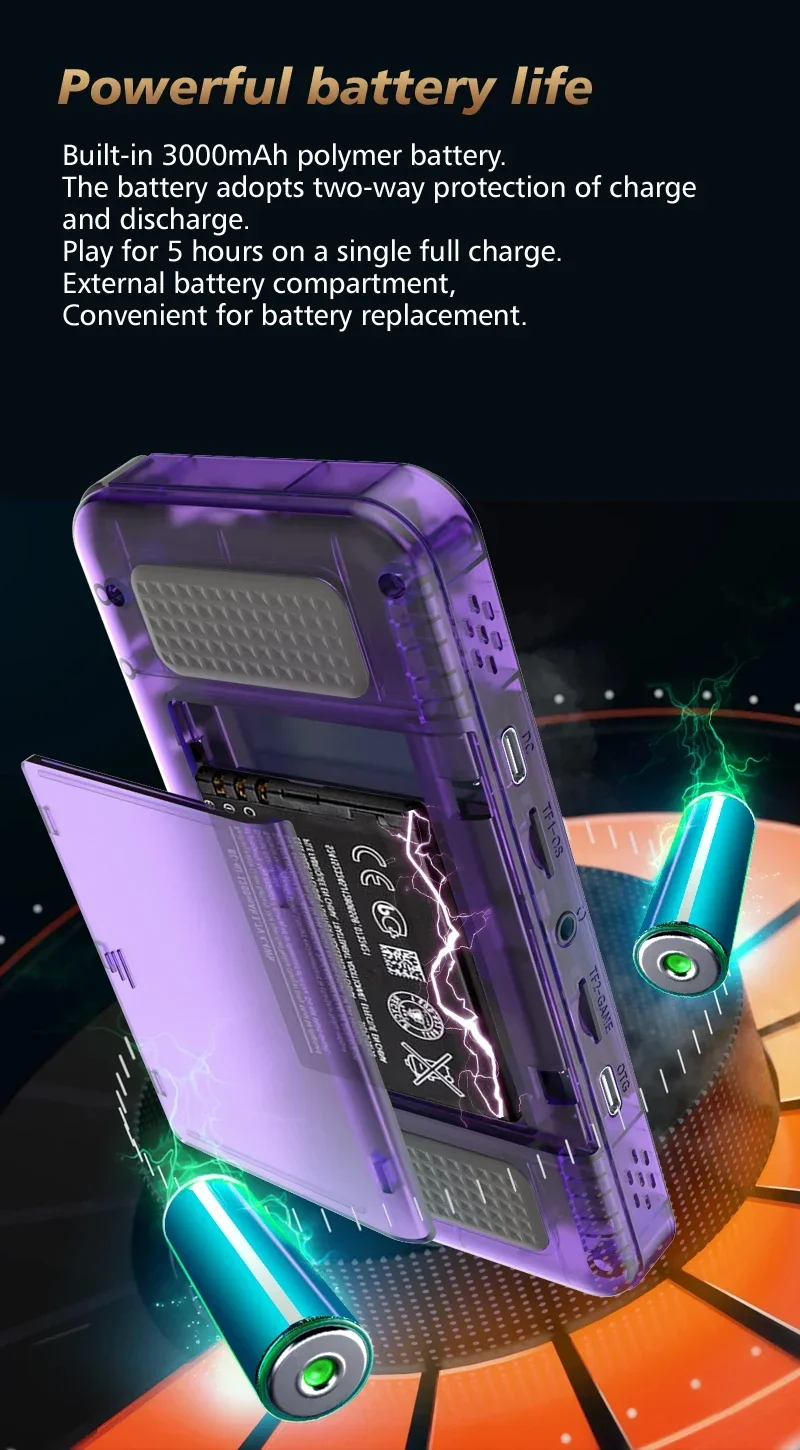 R36H Retro Handheld Video Game Console Linux System 3.5 Inch IPS Screen Portable Pocket Video Player R36S 64G 128G Game Boy Gift