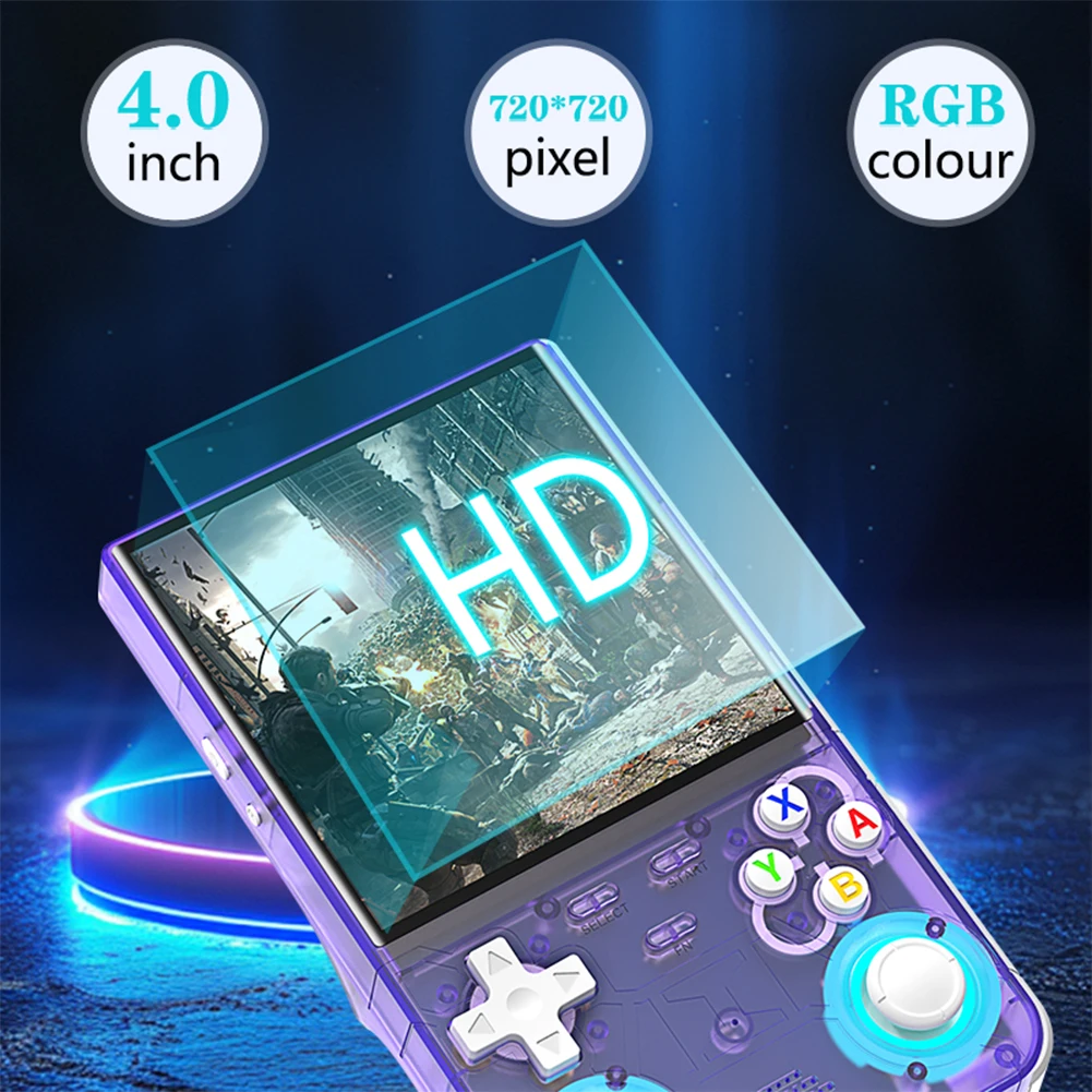 R36 ULTRA Retro Handheld Game Console 3000mAh 4.0Inch IPS Screen Portable Pocket Video Game Player 64G/128G Open Source Consoles