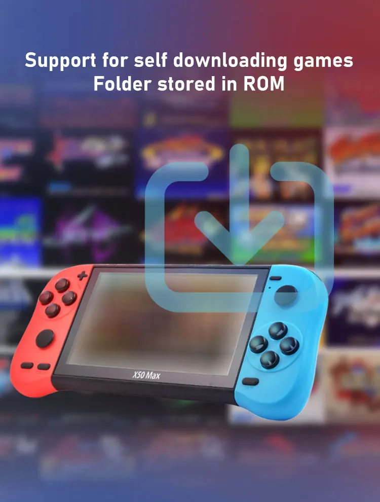 VILCORN X50 MAX Handheld Game Console for PS1 Retro Games Kids Video Game Player for GBA/SNES Portable Audio Gaming Console