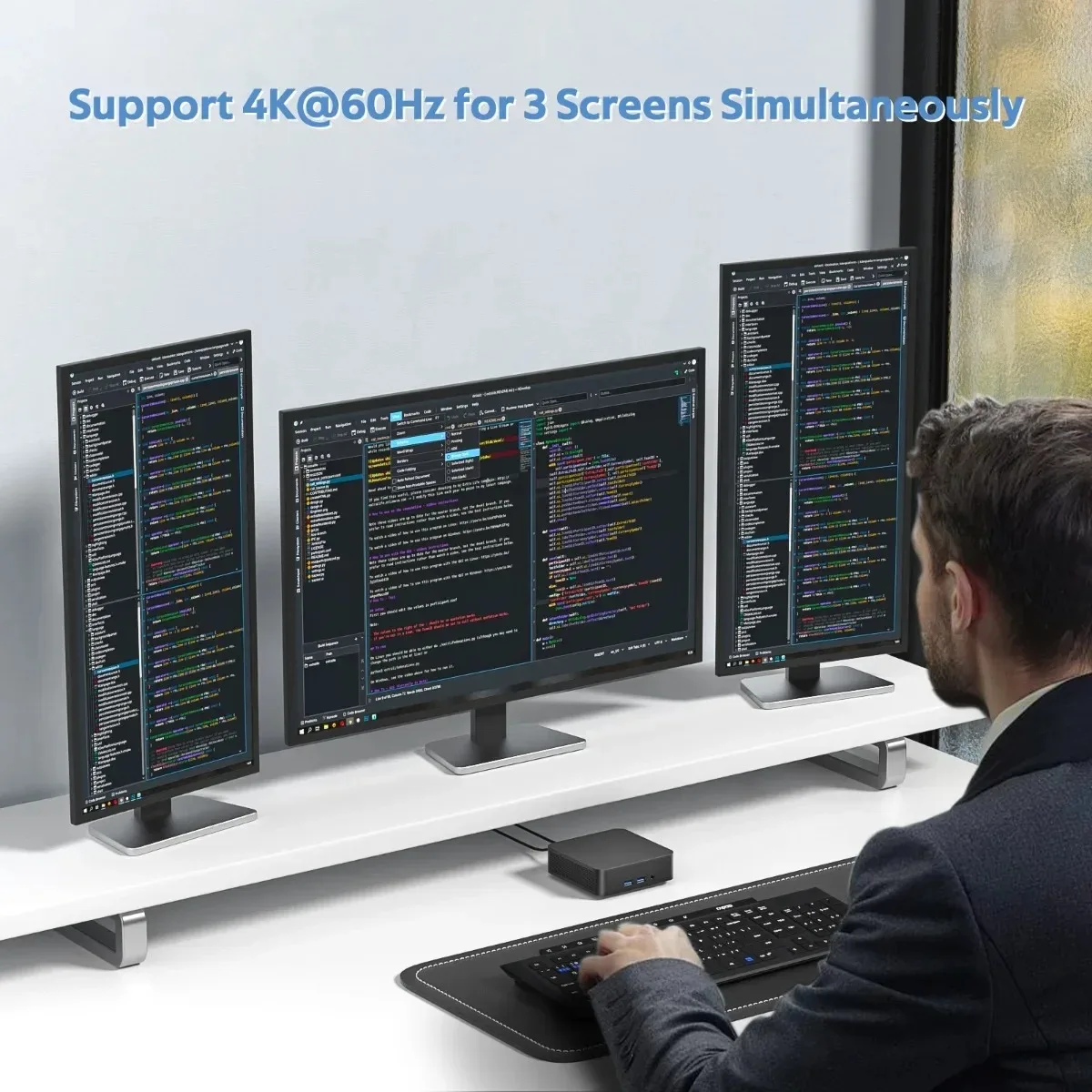 NEW MINI PC Computer Intel Core i9 8950HK 16GB DDR4 + 1/2TB M.2 SSD Windows11 Mini Gaming Pc Desktop Computer Support 4K HD