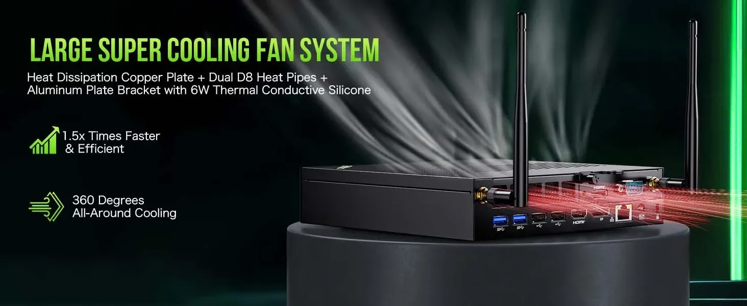 GMKtec K10 MINI PC 13th Core i9-13900HK Windows 11 Pro 2*DDR5 3*PCIE SSD WIFI6 BT5.2 2.5G Lan Desktop Mini PC Gaming Computer